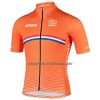 Completo Maglia + Pantaloncino con bretelle 2022 Nazionale Paesi Bassi Manica Corta Arancia